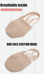 Girls Rhythmic Gymnastics Shoes Women Adult Children Half Sole Jazz Ballet Dance Shoes Half Toe Shoes Woman Belly Dancing Shoes