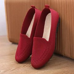 Women Flat Toe Knitted Ladies Office Shoes Comfortable Formal Shoes for Woman Female Ballet Flats Designer Sneakers