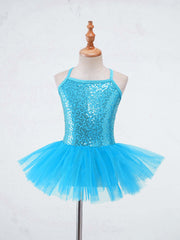 Girls Sequined Ballet Tutu Dress – Professional Dance Costume