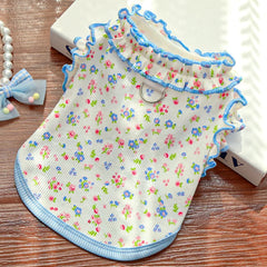 Floral Puppy Vest Dress 🌸 Soft Summer Princess Outfit for Small Dogs & Cats