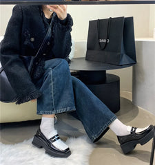 Women'S Shoes Low Heel Loafers Casual Ladies Slip on Square Toe Shoes Female Elegant Fashion Shoes Zapatillas Mujer