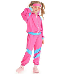 Kids 80s Tracksuit Hip Hop Costume – Retro Top & Pants Set