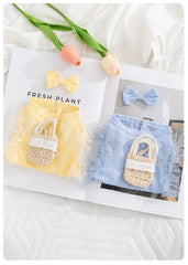 Cute Floral Lace Pet Dress Harness – Cute Spring/Summer Outfit for Small Dogs & CatsCat Dog Floral Crossbody Vest Harness - Spring/Summer Lace Dress Two-Legged Outfit for Teddy Dogs & Cats, Pet Clothes