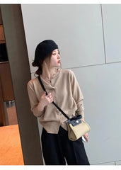 Women’s Slim O-Neck Cardigan Sweater – Casual Korean Knitwear