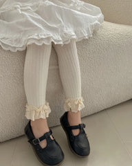 Baby and Girls Lace Trim Leggings Pants