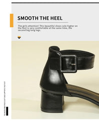 Women's Shoes 2025 Buckle Women's Sandals Fashion Peep Toe Daily Sandals Women Summer Plus Size Solid Heeled Sandals