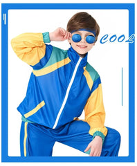 Kids 80s Tracksuit Hip Hop Costume – Retro Top & Pants Set