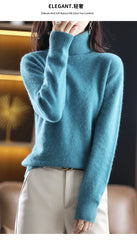 Women’s 100% Mink Cashmere Turtleneck Sweater
