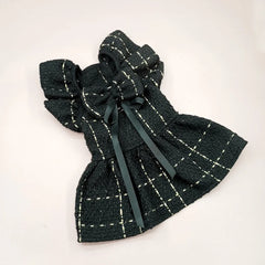 Pet Princess Dress – Black & White Bow Skirt for Small and Medium Dogs