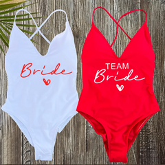 Team Bride One-Piece Swimsuit – Women’s Sexy Padded Bathing Suit 2025