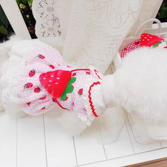 Strawberry Plaid Dress for Small Dogs & Cats