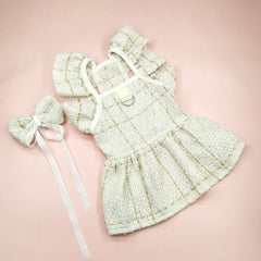 Pet Princess Dress – Black & White Bow Skirt for Small and Medium Dogs