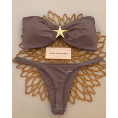 Push-Up Micro Brazilian Bikini Set – Women’s Sexy Bandeau Swimsuit