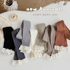 Baby and Girls Lace Trim Leggings Pants