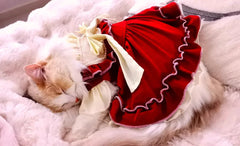 Lolita Princess Pet Dress – Bow Skirt Outfit for Small Dogs & Cats