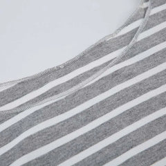 Women’s Japanese Stripe Long Sleeve Tee – Slim Off-Shoulder Y2K Top