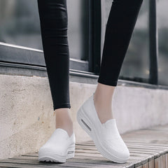 Women's Casual Slip on Sneakers Breathable Flying Woven Mesh Upper Jogging Shoes for Walking Biking Driving