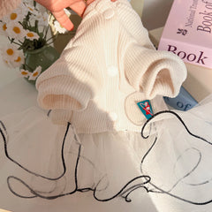 Beige Mesh Princess Pet Dress 👑 Elegant Wedding Outfit for Dogs & Cats