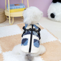Winter Dog Jacket – Warm Pet Vest with Built-In Harness for Small & Medium Dogs