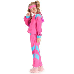 Kids 80s Tracksuit Hip Hop Costume – Retro Top & Pants Set