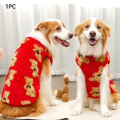 Flannel Winter Pet Pajamas ❄️ Warm Coat for Small to Large Dogs & Cats (M–7XL)