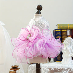 Purple Fairy Pet Wedding Dress 💜 Elegant Princess Outfit for Dogs & Cats