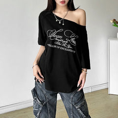 Women’s Casual Letter T-Shirt – Versatile Summer Street Top