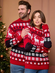 2025 New Women Men Kids Christmas Sweaters Casual Soft Jumpers Warm Thicken Matching Outfits Pullover Knitwear Xmas Family Look