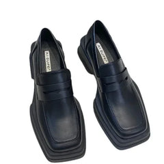 Women'S Shoes Low Heel Loafers Casual Ladies Slip on Square Toe Shoes Female Elegant Fashion Shoes Zapatillas Mujer