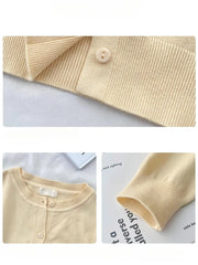 Women’s Slim O-Neck Cardigan Sweater – Casual Korean Knitwear