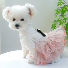 Spring Summer Pet Tutu Dress 🌸 Lace Princess Outfit for Dogs & Cats
