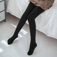 Girls Winter Thick Velvet Leggings – Warm Elastic Waist Pants