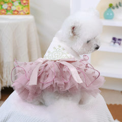 Luxury Princess Pet Wedding Dress 👑 Haute Couture Tutu Outfit for Dogs & Cats