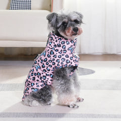 🐾 Leopard Print Winter Dog Jacket – Waterproof Pet Coat for Small Dogs