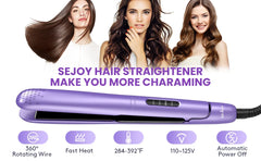 Sejoy Multi-Function PTC Hair Curler & Straightener – 110/220V Crimper & Curling Iron