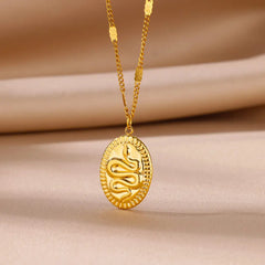 Stainless Steel Sunflower Pendant Necklace for Women