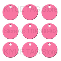 100pcs Aluminum Dog ID Tags – Round Personalized Name Plates