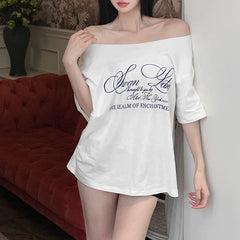 Women’s Casual Letter T-Shirt – Versatile Summer Street Top