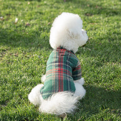 Summer Plaid Pet Shirt – Cotton Vest for Small Dogs