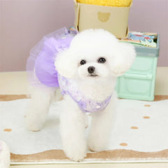 Sweet Summer Princess Pet Dress – Wedding Outfit for Small Dogs & Cats