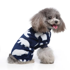 Christmas Winter Dog Pajamas – Warm Pet Clothes for Small Dogs & Cats