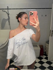 Women’s Casual Letter T-Shirt – Versatile Summer Street Top