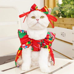 Sweet Princess Pet Dress – Bowknot Summer Outfit for Small Dogs & Cats