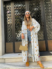 Peacock Kimono Beach Robe – Long Sleeve Swimsuit Cover-Up Cardigan