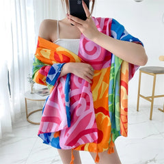 20 Styles Cotton-Linen Beach Sarong Wrap – Women’s Bikini Cover-Up & Summer Scarf