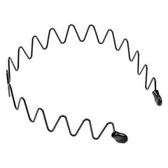 1/6PCS Metal Wavy Hair Bands – Unisex Black Head Hoop
