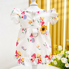 Princess Dog Dress 🍓 Cute Strawberry Summer Outfit for Small Dogs & Cats