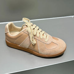 AUTUSPIN 17 Colors Women Training Sport Shoes Summer Autumn Fashion Sewing Ladies Lace-up Sneakers Contrast Casual Flats Female