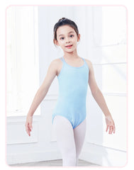Girls Double Camisole Ballet Leotard – Spaghetti Strap Dance Bodysuit