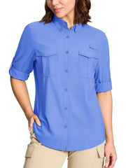 TACVASEN Women’s Quick-Dry Hiking Shirt – Long Sleeve Outdoor Top